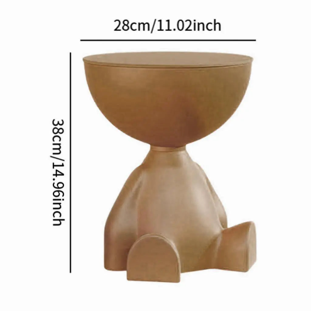 Creative Side End Table Flat Head Bedside Table Household Sofa Side Rack Bedroom Balcony Movable Mini Table Small Apartment Tea