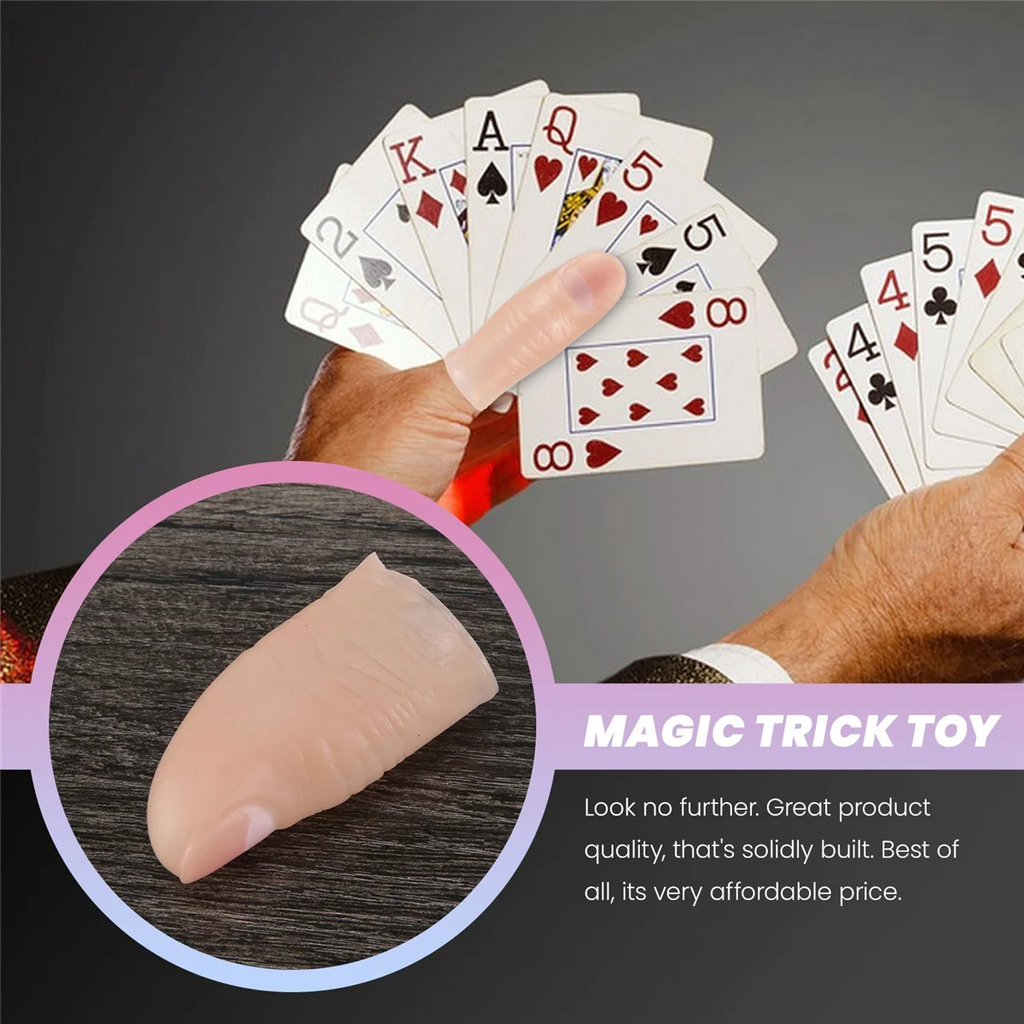 Soft Thumb Tip Finger Fake Magic Trick Vinyl Toy Funny Prank