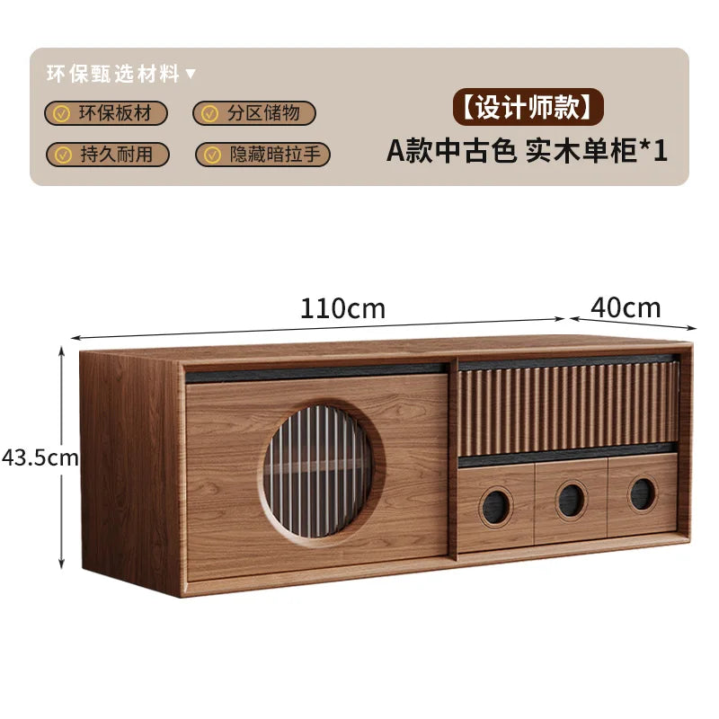 Luxury Wooden Storage Cabinet Tall Modern Design Drawers Display Cabinet Retro Aesthetic Mobili Soggiorno Living Room Furniture