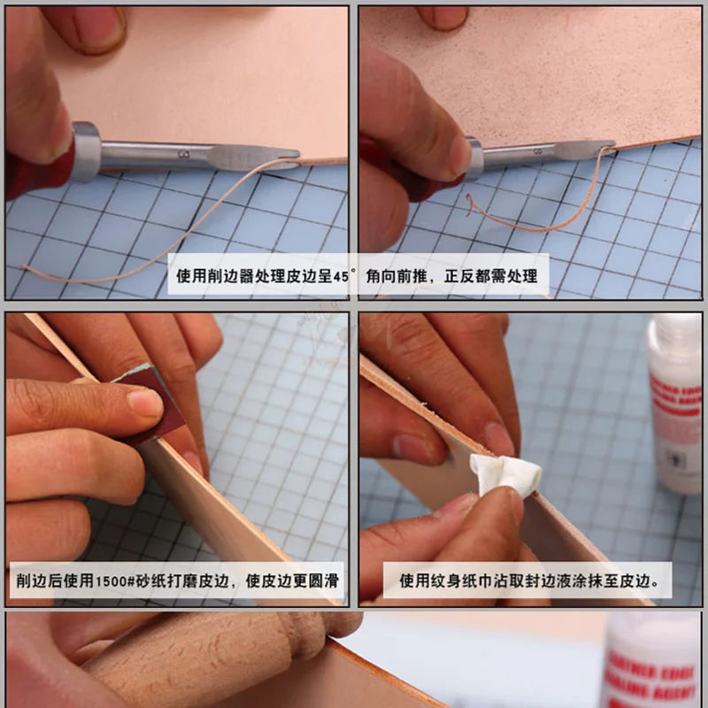 Leather Common Edge Beveler Skiving Craft Keen Edge Cutting Tool for Beveling V-shaped Blade with Rounded Center Taking The Edge