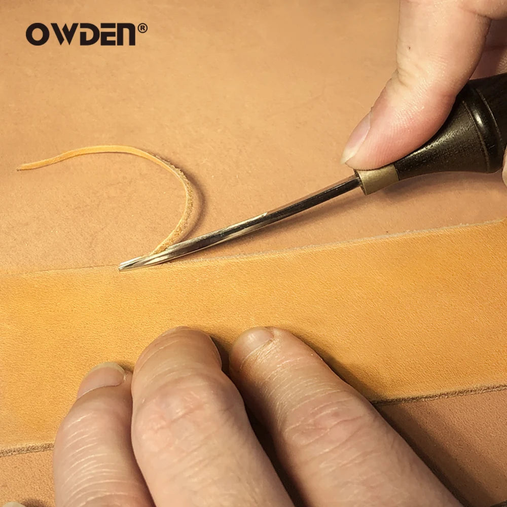 OWDEN #1-5 Leather Edge Beveler Tool Kit Leathercraft Skiving Tool for Hand Leather Sharpness Chamfering Edge Beveler Set