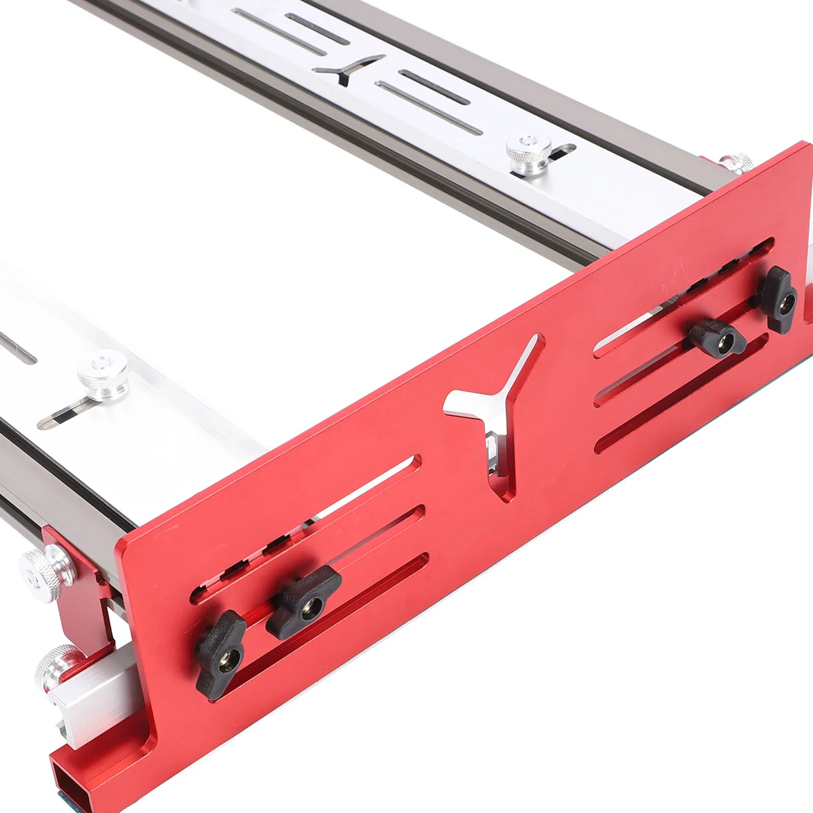 Woodworking Router Sliding Plate Aluminum Alloy Router Milling Groove Bracket for Flatten and Finish Plywood