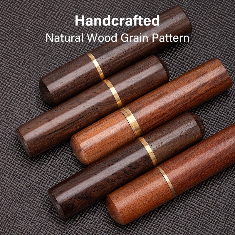 WUTA 1 Pc Durable Needles Storage Case Wooden Box Needles Bottle Sandalwood Needlework Storage Wood Case Toothpick Holder Box