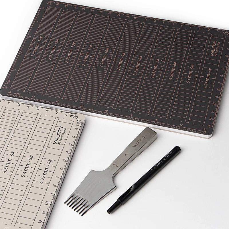 WUTA Professional 8mm Thicken Leather Punch Mat A4 / A5 Tools Cutting Mat, Punching Board,DIY Engraving Pad, Carving Knife Table