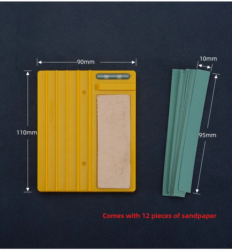 Leather Edging Beveler DIY Handmade Wide Shovel Grinder Portable Leather Repair Edge Trimming Tools Manual Edge Sharpening