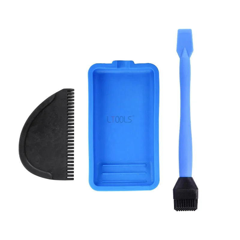 Woodworker Glue Auxiliary Tool Set Durable Easy Handle Silicone Bowl Spreads Glue Evenly Silicone Brush Carpenter Washable Tools