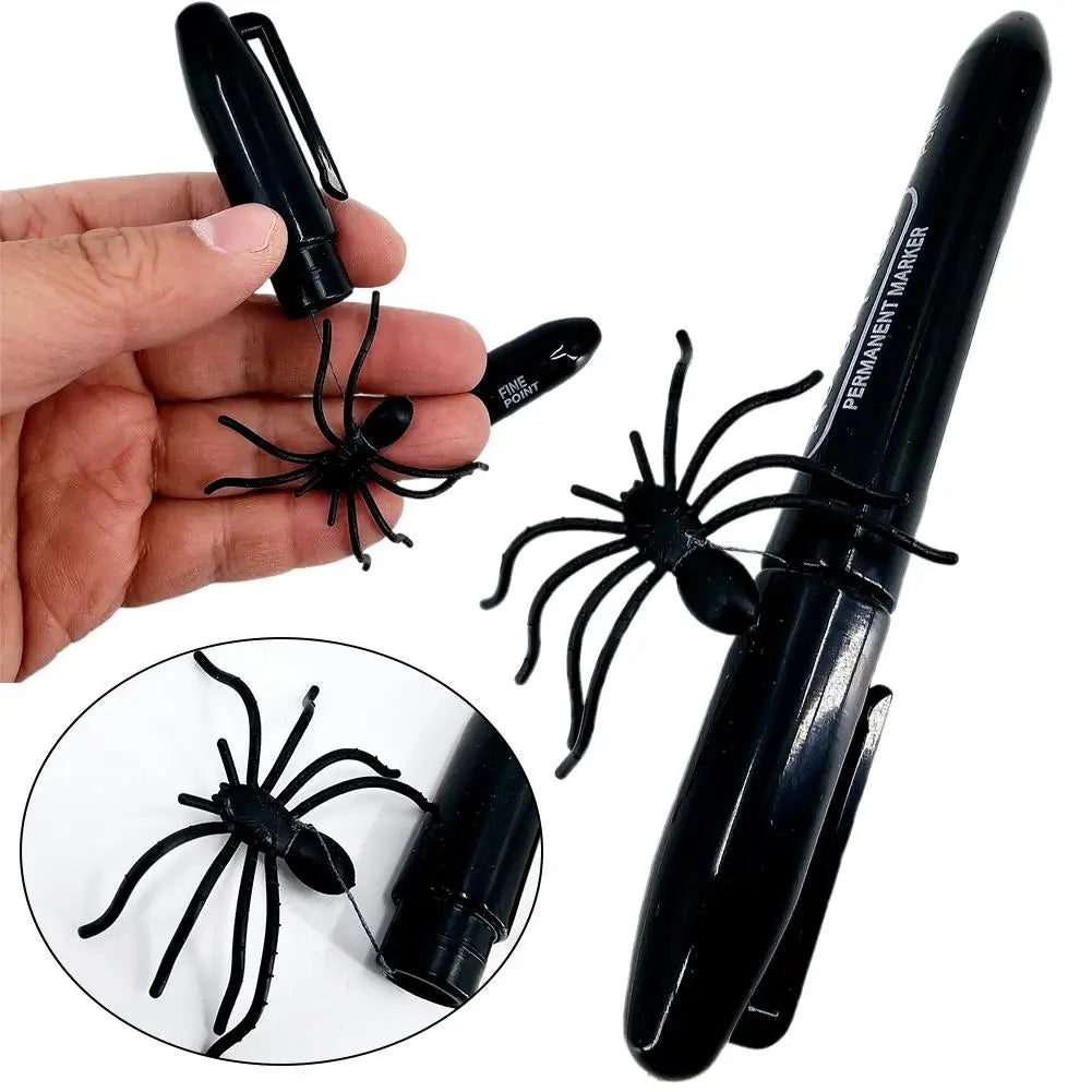 Scare Prank Spider Pen 3D Jumping Spider Magic Gag Gimmicks Easy To Do Magic Tricks Close-up Party Prank Toys Comedy Props