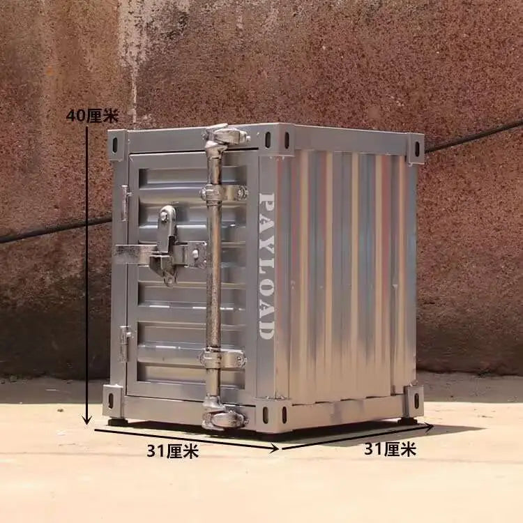 Industrial Container Nightstand - Vintage Storage Cabinet, Rustic Bedside Table, Distressed Metal & Dresser, Unique Home Decor