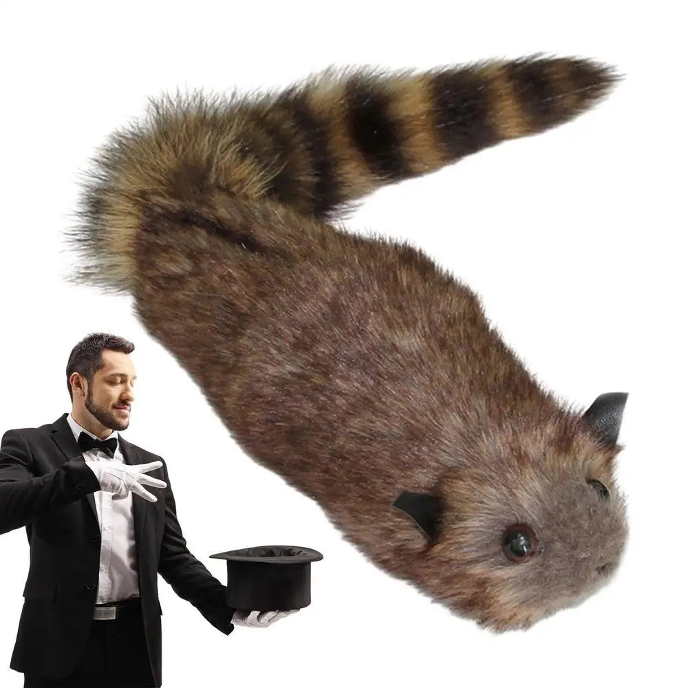 Raccoon Puppet Simulation Raccoon Magic Toy Funny Pranks Biting Hand Trick Toy Moving Raccoon Magic Trick Stage Magician Props