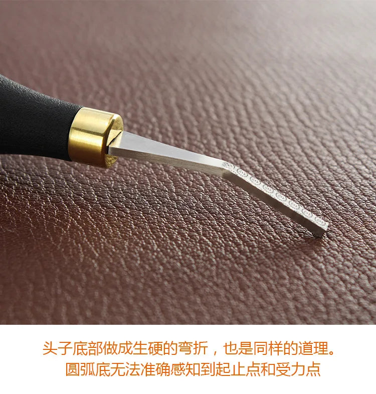 File Tool with Plastic Handle Leather Craft Tools for Edge Leather Tool Leather Surface Plastic Handle and Stainless Steel Head