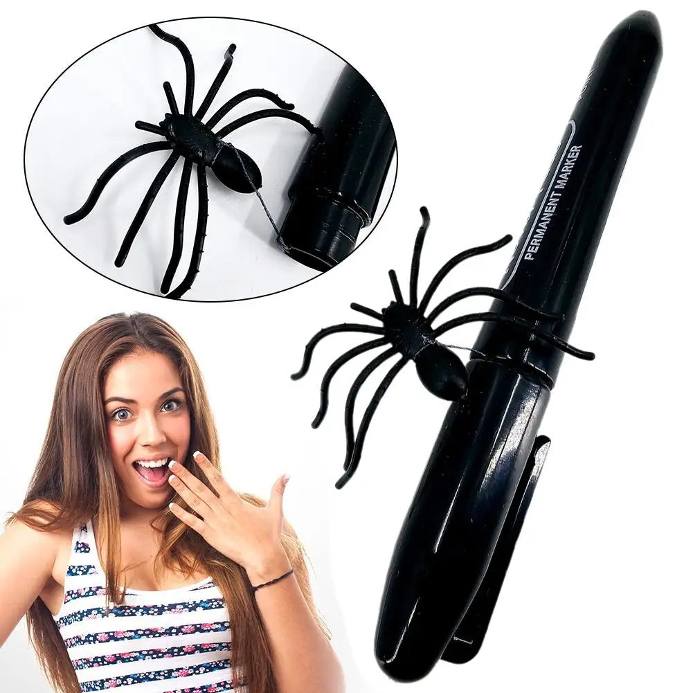 Scare Prank Spider Pen 3D Jumping Spider Magic Gag Gimmicks Easy To Do Magic Tricks Close-up Party Prank Toys Comedy Props