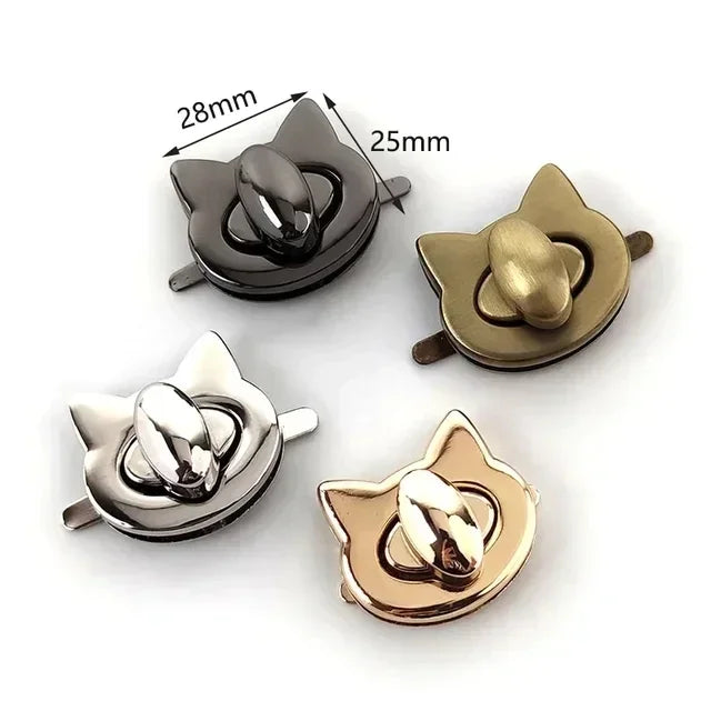 Deepeel 2Pcs Metal Lock Buckles for Women's Bags Turn Twist Locks Shoulder Bag Decor Closure Latch Clasp DIY Hardware Accessory