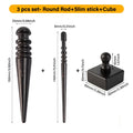WUTA High Density Ebony Black Wood Leather Edge Burnisher Slicker Leather Craft Tool Polished Grinding Tool-3 Type Available