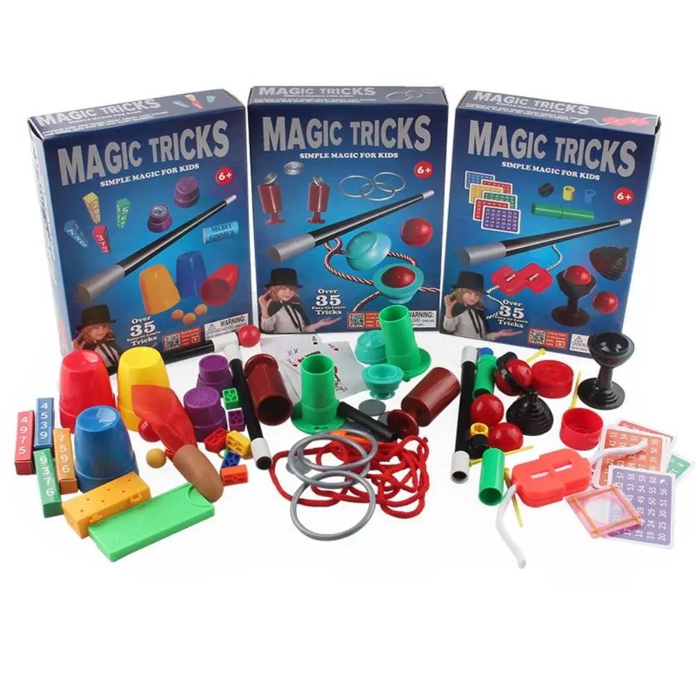 Puzzle Simple Magic Prop Beginners Magic Kit Set for Kids Exciting Magician Tricks Performance Show with Instruction Manual
