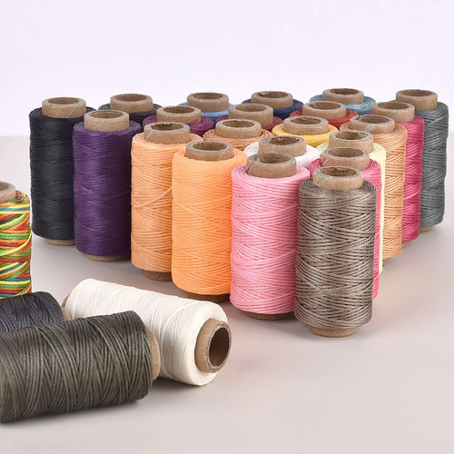 0.8mm 150D Thickness Leather Waxed Thread For Hand Stitching Leather Cord DIY Bracelet Jewelry Making 50 Meters Round Waxed Line