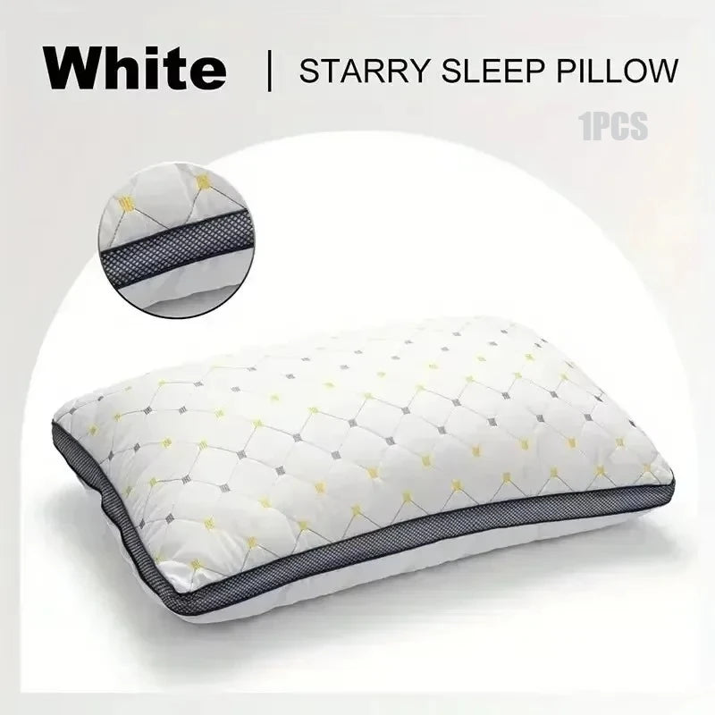 Polyester Pillow Insert for Adults - Hotel & Home Use Soft White Rectangular Bedding Core Durable Pillow for Dorm & Household