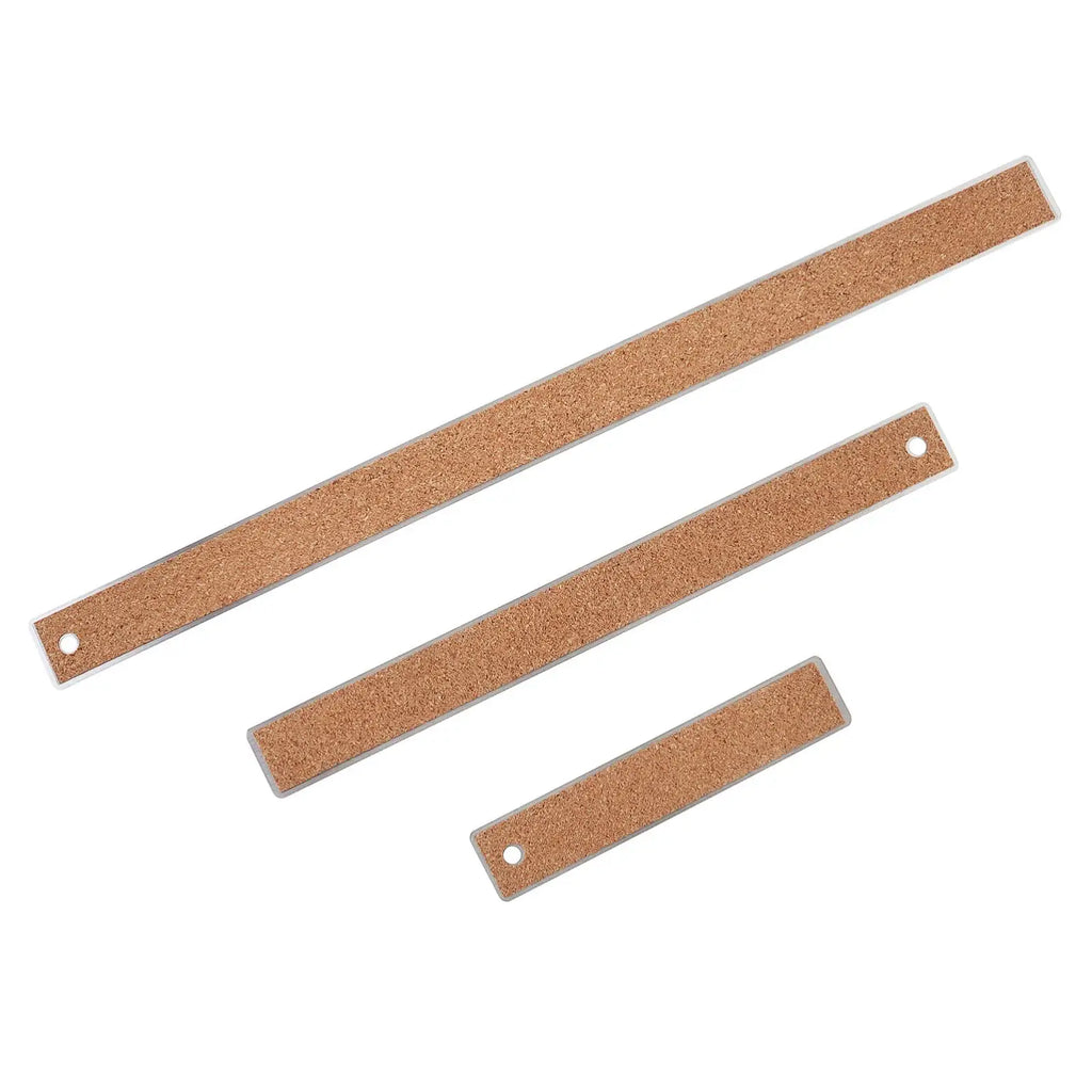 6/12/18 Inch Optional Stainless Steel Metal Ruler with Cork Backing, Inch and Centimeters Non-slip Rulers Measuring Tools