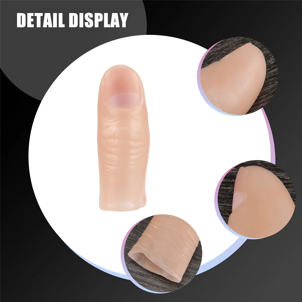 Soft Thumb Tip Finger Fake Magic Trick Vinyl Toy Funny Prank