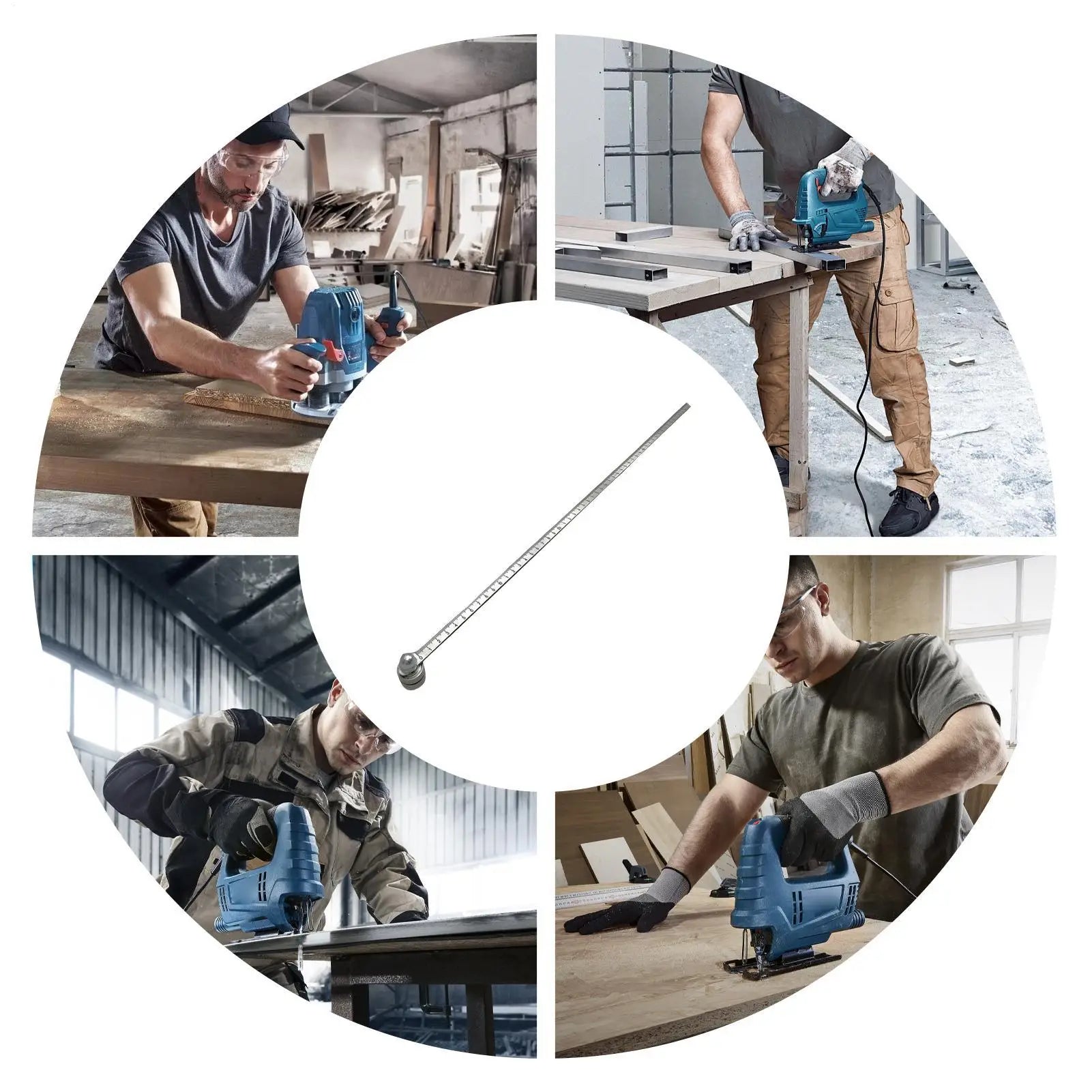 Wood Cutting Ruler Heavy-Duty Measure Adjustable Easy Wood Cutting Ruler For Professionals Carpentry Beginners Handicrafts