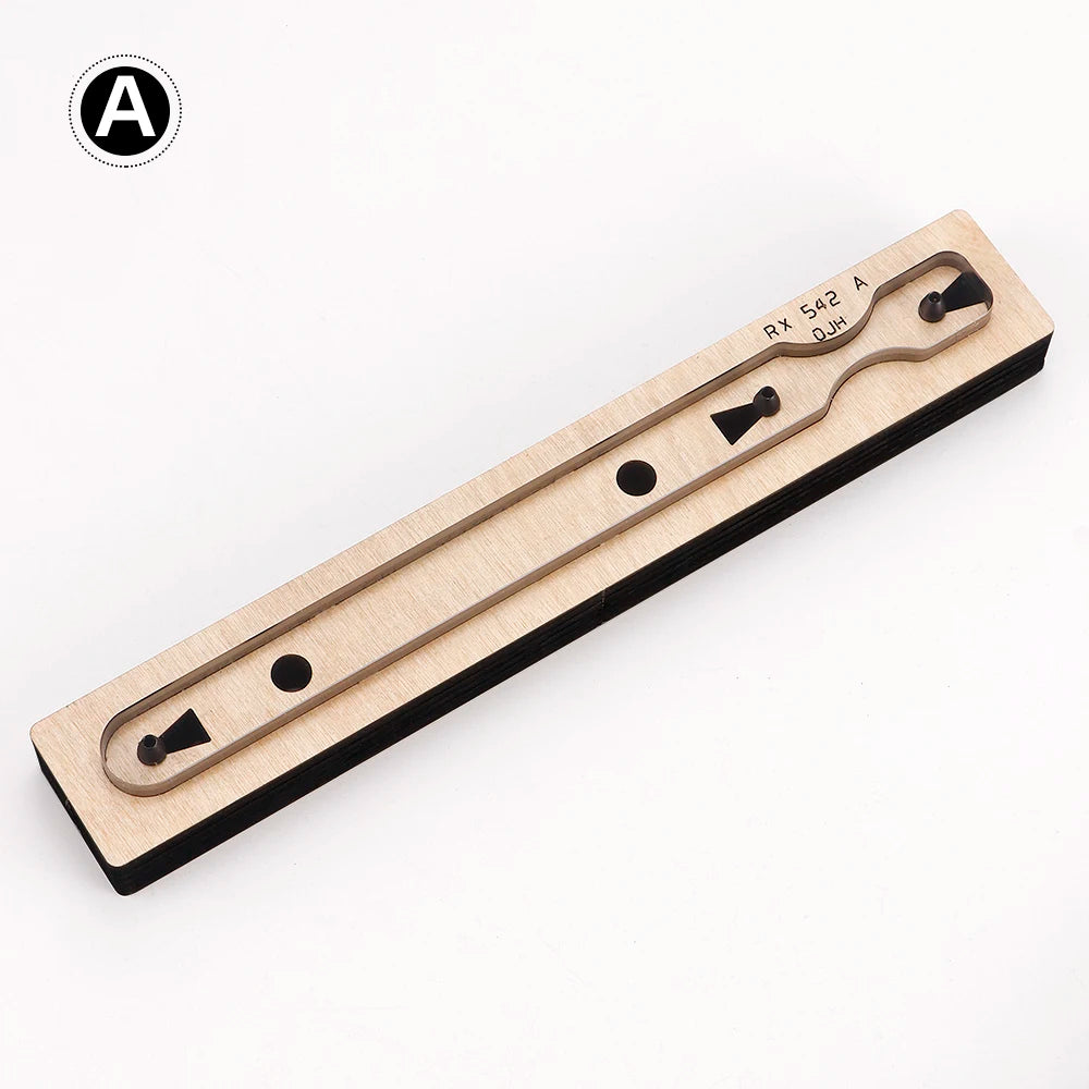 1pc Precision Leather Crafting Knife Mold - Long Handle, Steel Cutting & Stamping Template For Diy Leather Bag Straps