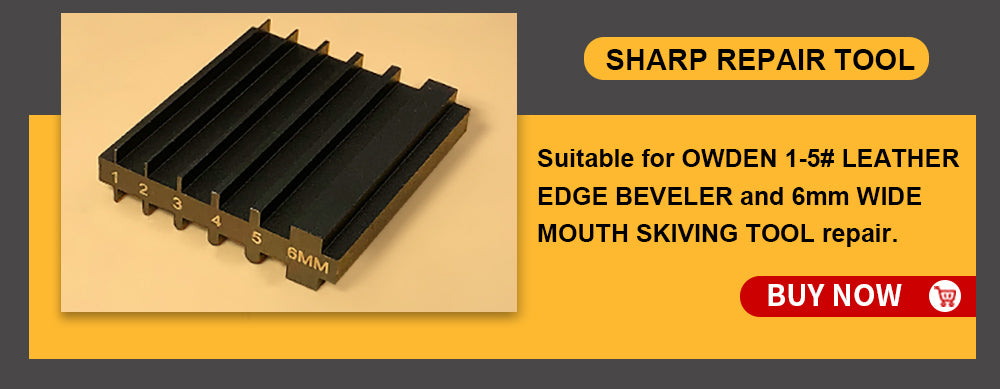 OWDEN #1-5 Leather Edge Beveler Tool Kit Leathercraft Skiving Tool for Hand Leather Sharpness Chamfering Edge Beveler Set