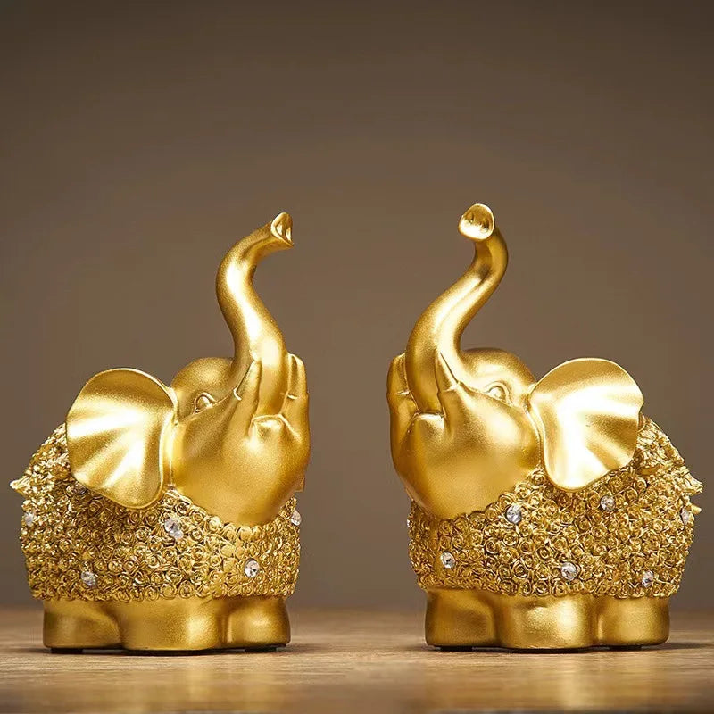 Elephant ornaments, living room wine cabinet, TV cabinet, creative home decor, entrance soft decorations, gifts, office