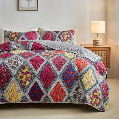 Bedspreads & coverlets for All Seasons Soft Bedspreads Quilt Bedding Set with Pillow Shams Queen King Coverlet Blanket Bed cover