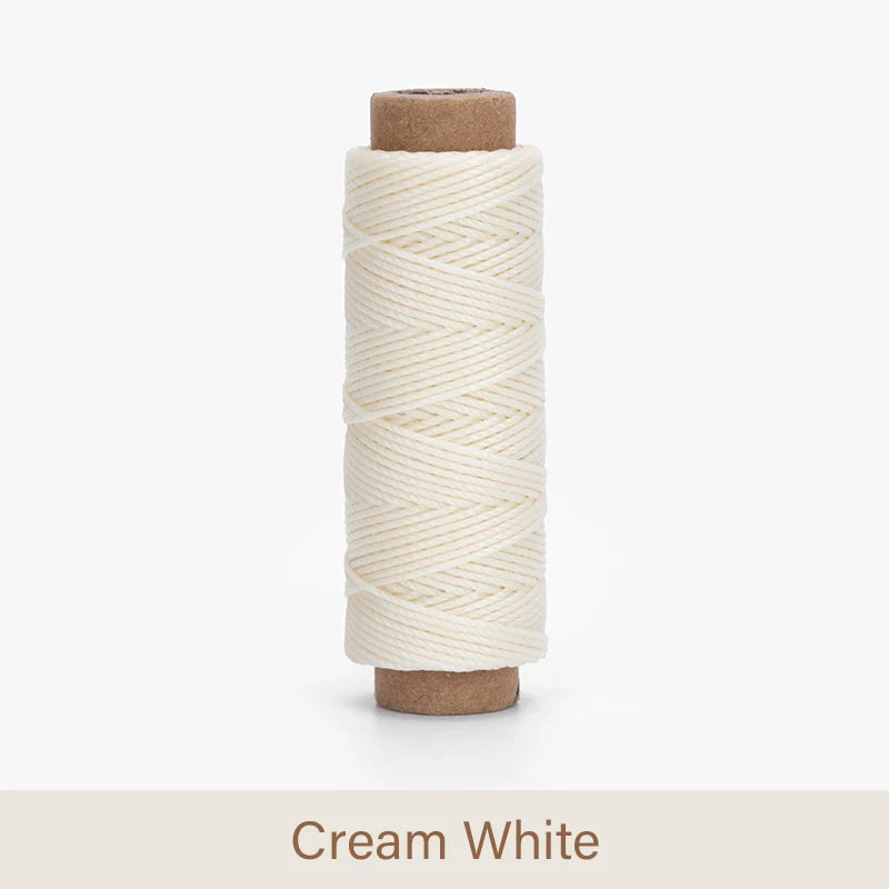WUTA Leather Waxed Thread Round Polyester Sewing Threads Leather Craft Hand Stitching Line DIY Bracelet Thread Repair Work Cord