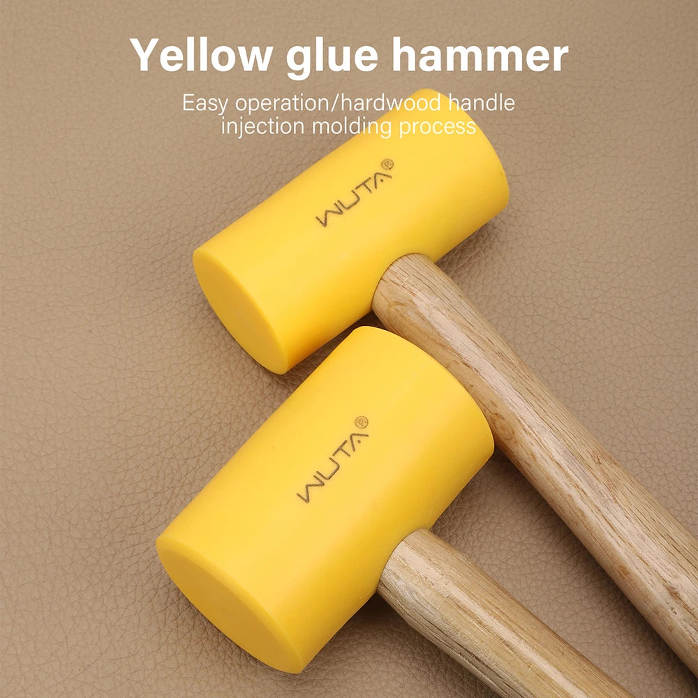 WUTA 1PC Multifunctional Leather Craft Hammer Rubber Mallet Maul Carving Tool For DIY Stamping Punching 46mm 55mm Leather Tools