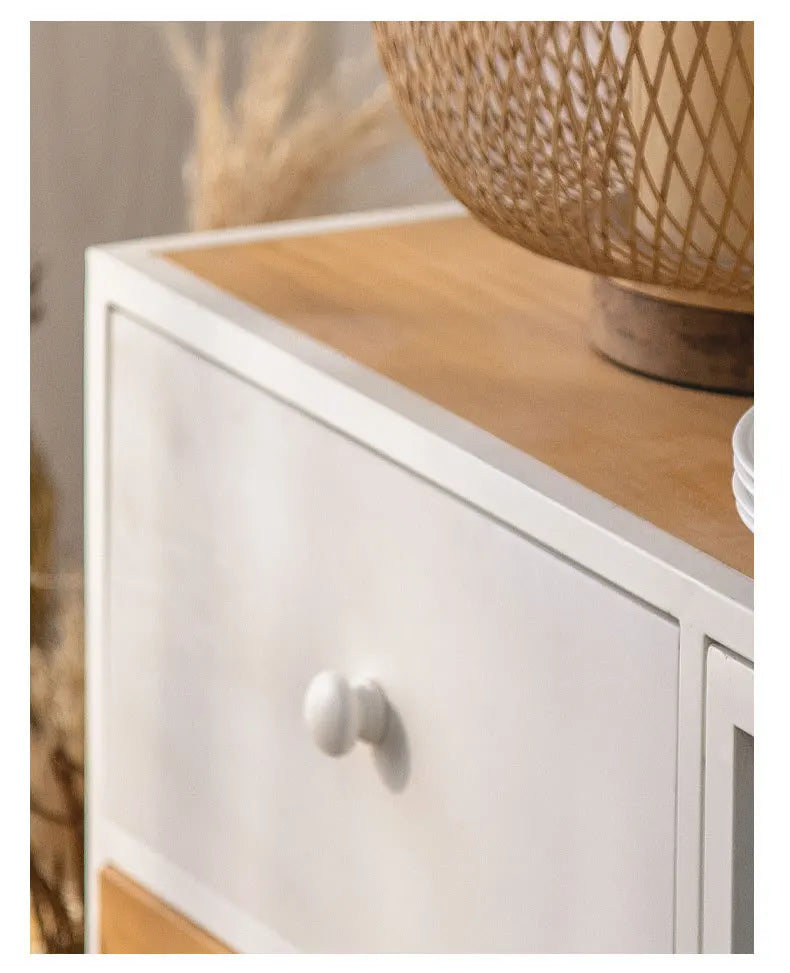 American Hand-painted Living Room Cabinets Sideboards Foyer Side Cabinet Light Luxury Wine Cabinet Drawer Living Room Furniture