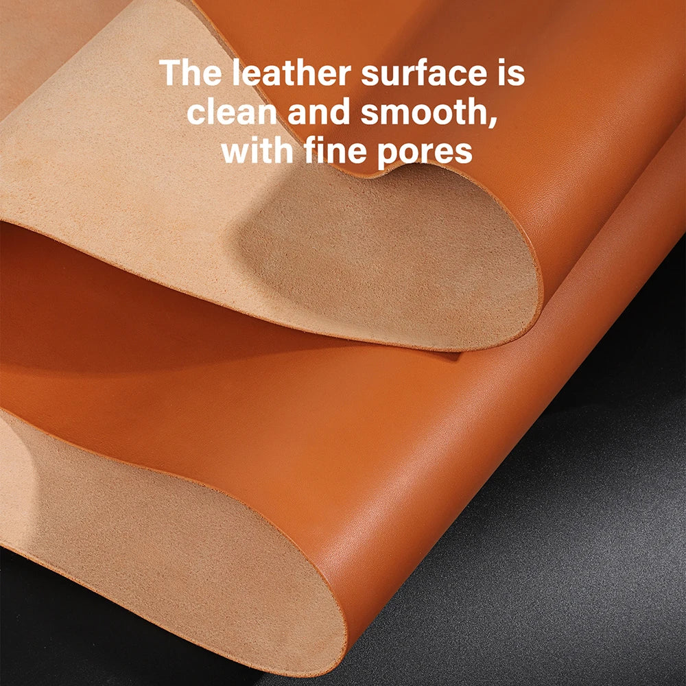 WUTA Italian Vegetable Tanned Cowhide Leather Full Grain Skin Genuine Leather DIY Craft Leather Fabric 1/3/5 Sq.ft Irregular