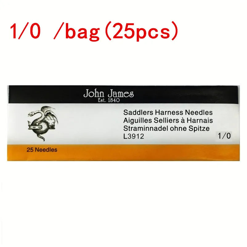 Junetree John James Saddlers Harness Needle Round point  JJ needle work good quality Assorted Hand Sewing Needle leatherCraft
