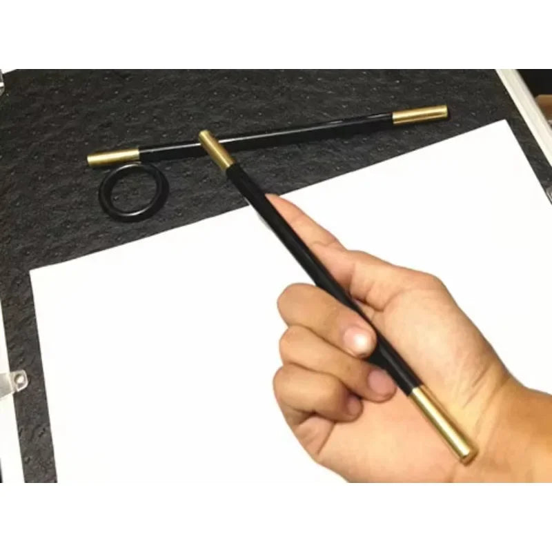 Magic Wand in Black (With Brass Tips) Magic Tricks Accessory Magician Tool Close Up Stage Street Illusions Props Gimmick Funny