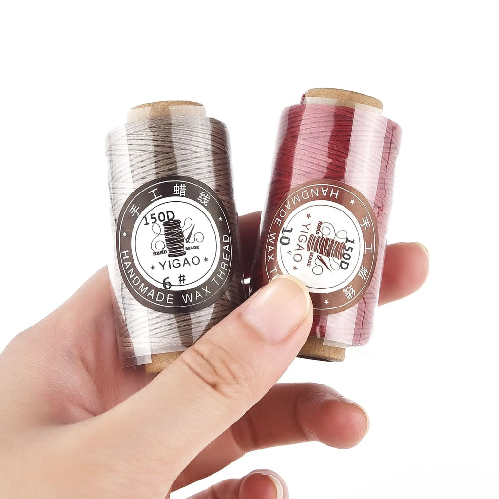 0.8mm 150D Thickness Leather Waxed Thread For Hand Stitching Leather Cord DIY Bracelet Jewelry Making 50 Meters Round Waxed Line