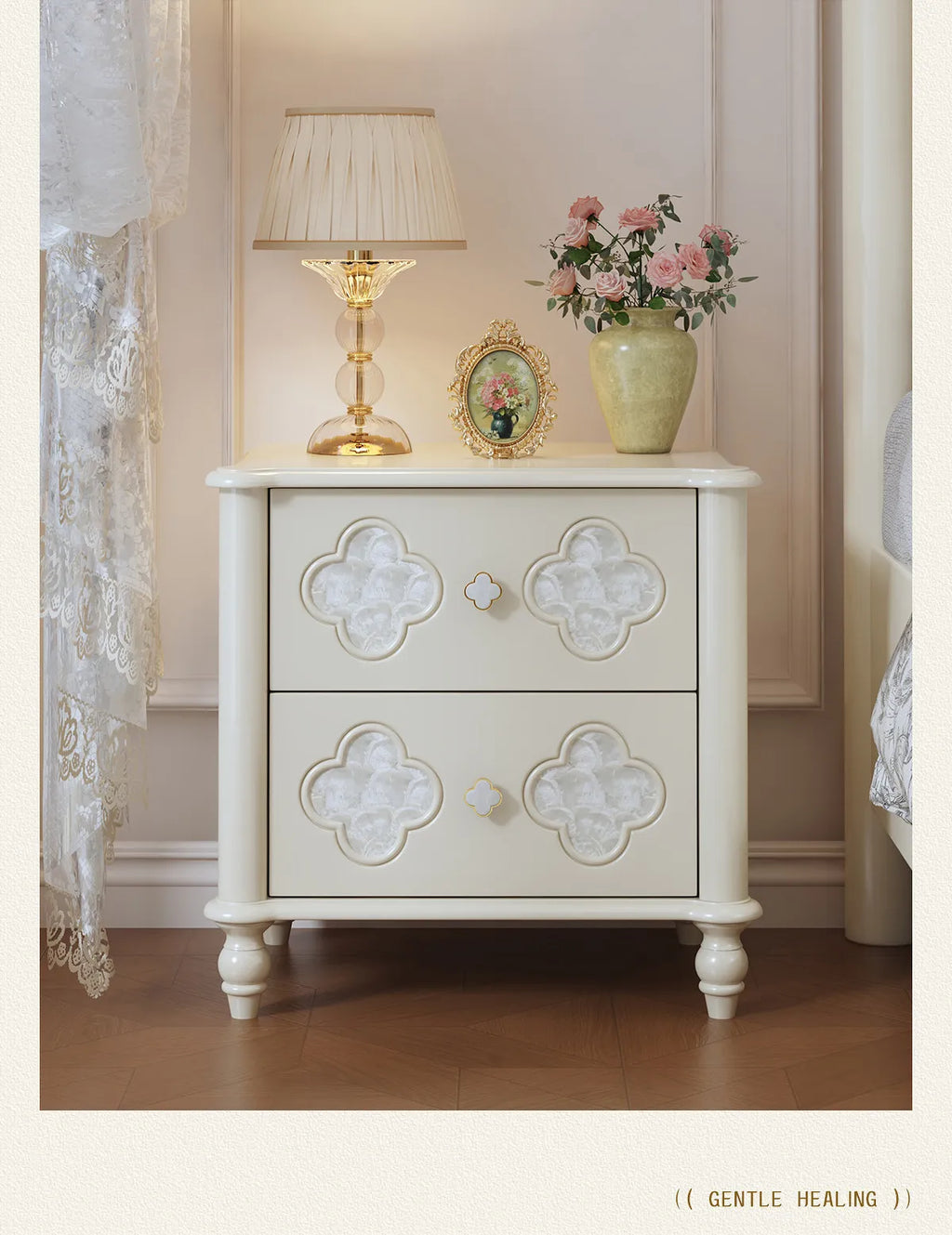 Decor Aesthetic Bedside Table Modern Wood Nightstands Cabinet Storage Nordic Design Comfortable Bedroom Room Furniture Home