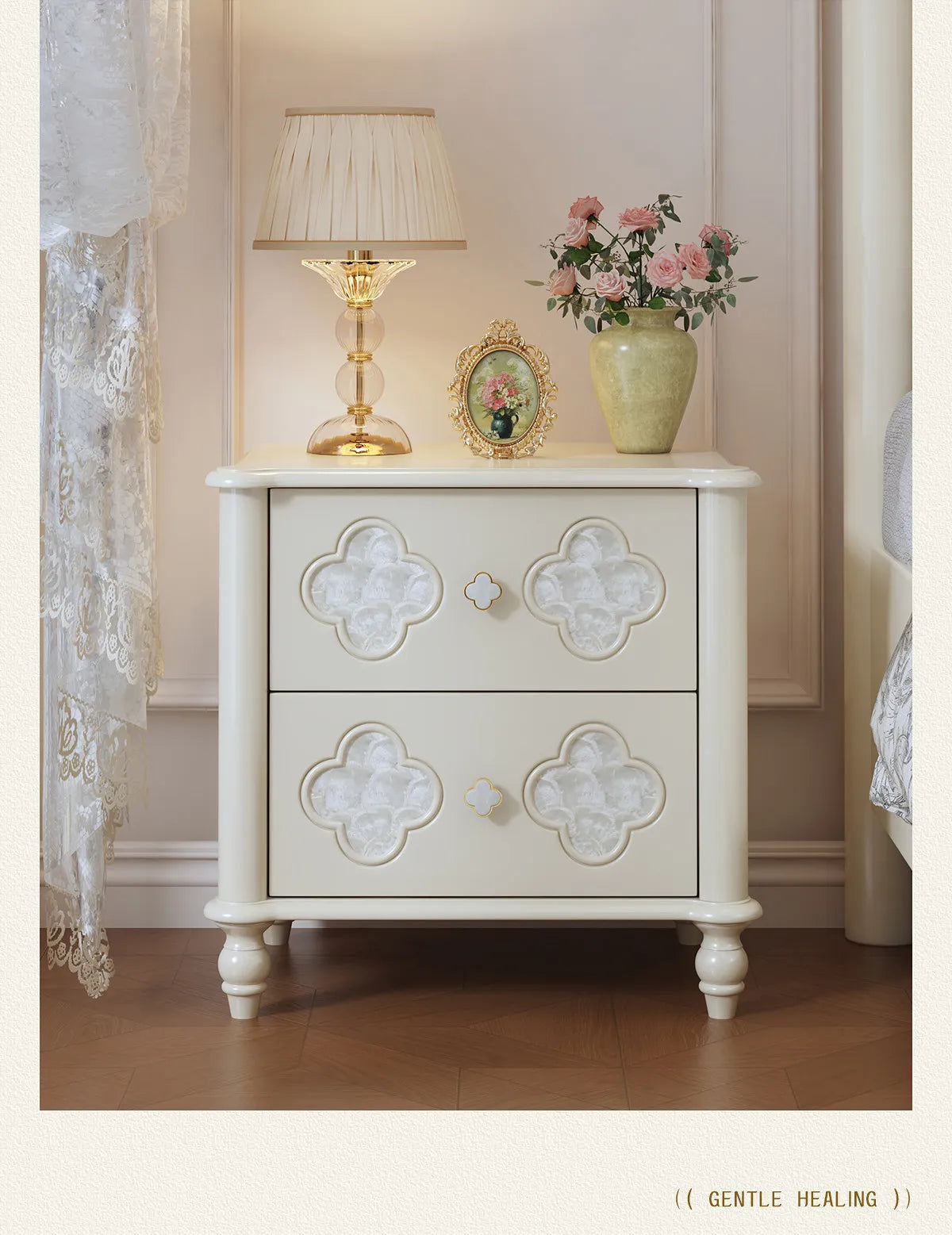 Decor Aesthetic Bedside Table Modern Wood Nightstands Cabinet Storage Nordic Design Comfortable Bedroom Room Furniture Home
