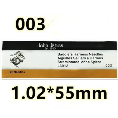 25Pcs/Bag Hand Junetree John James Saddlers Harness Needle Round point Needle Diy Leatherwear hand Tool Leather Crafts