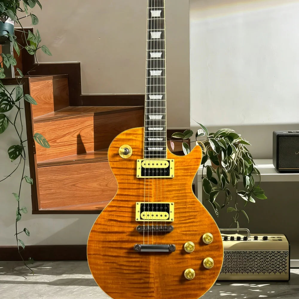 40 Inch LPG00P Brown Electric Guitar Rosewood Neck Mahogany Body 22 Tone HH Fixed bridge Fixed Bridge Rock Music Free Shipping