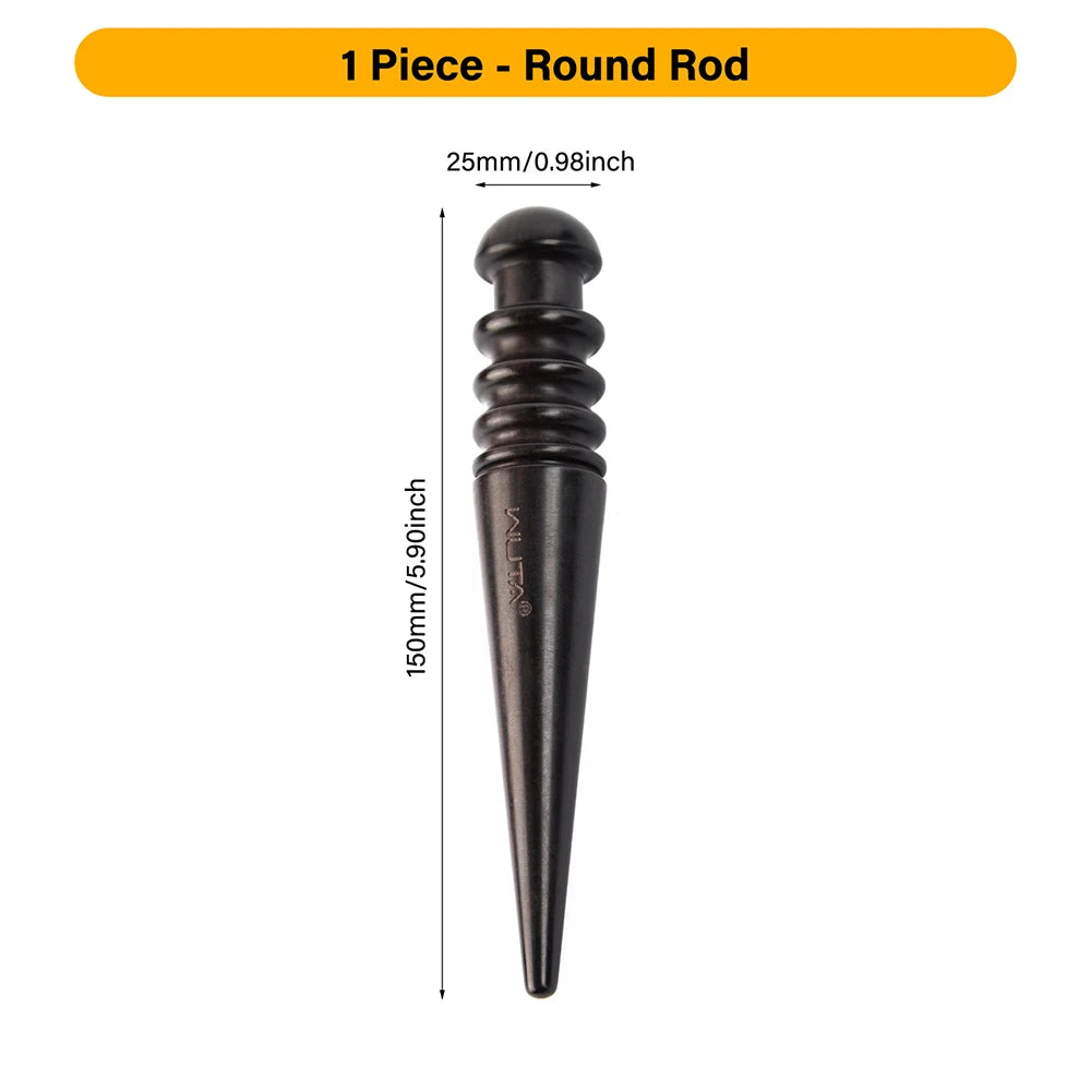 WUTA 1PC Pro Leather Edge Burnisher High Density Ebony Black Wood Slicker Upgrade Burnishing & Polishing DIY Leather Craft Tools