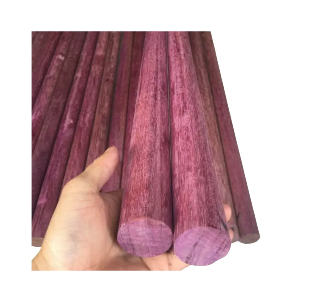 South American Purpleheart Wood, DIY Solid Wood Round Dowel