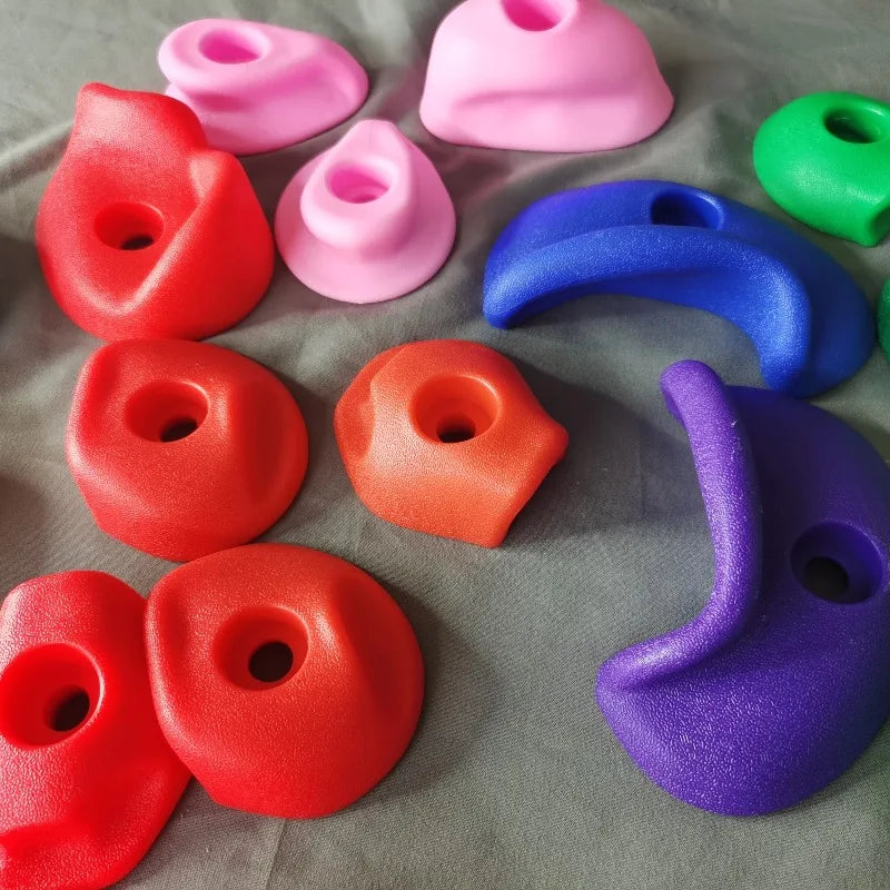 30pcs/set Rock Climbing Holds Wood Wall Climbing Stones Toys Kids Playground Game Hand Feet Hold Grip Kit Outdoor Indoor Game