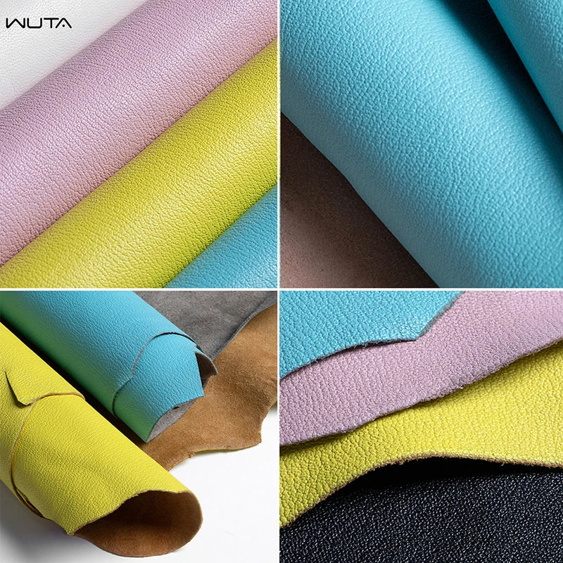 WUTA 6-10 square feet Vegetable Tanned Goatskin Leather Whole Goat Skin Genuine Leather No Holes & Cut for Arts Craft