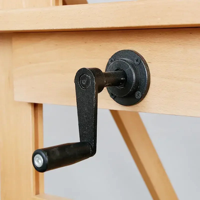 Beech Wood Professional Grade Easel Single Rocker Height Adjustable Horizontal Vertical Solid Wood Floor Standing Large Easel