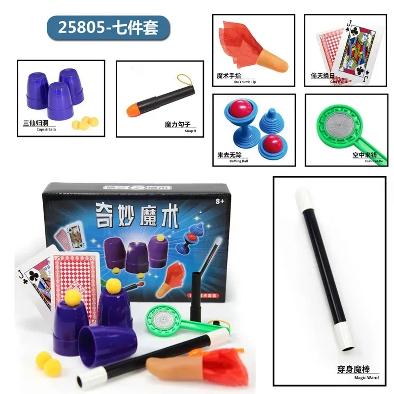 Puzzle Simple Magic Prop Beginners Magic Tricks Kit Set For Kids Exciting Magician Tricks Performance Show Boys Birthday Gifts