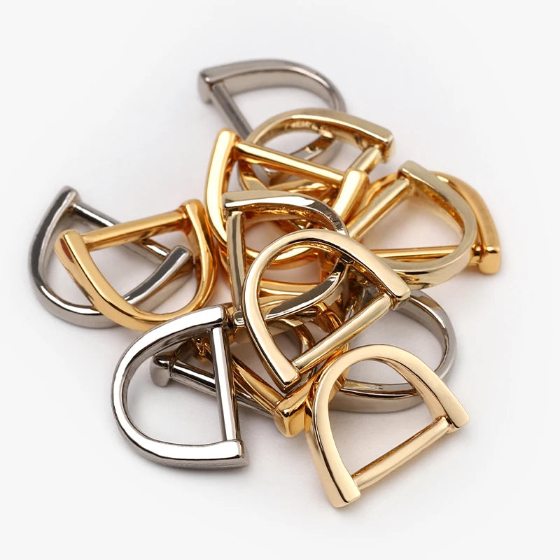 WUTA  Zinc Alloy D Ring Metal Zipper Pulle Buckle For Luggage hardware Accessories DIY Sewing Leather Craft 10pcs