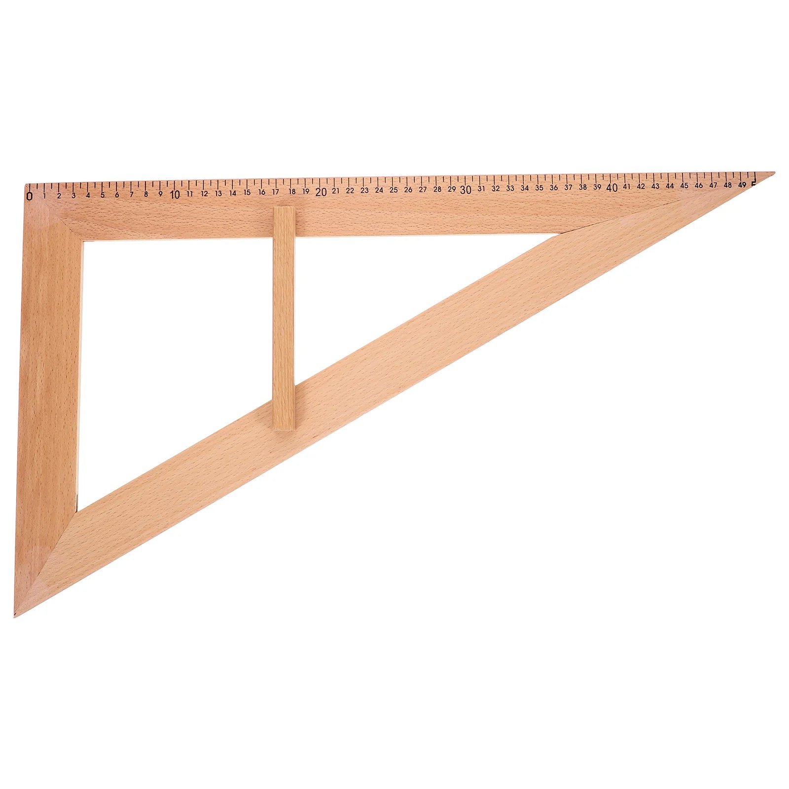 Wooden Measuring Ruler Triangular Ruler Teaching Aids Drafting Tools Ruler Reusable Wood Measuring Gauge Teacher Device Aids