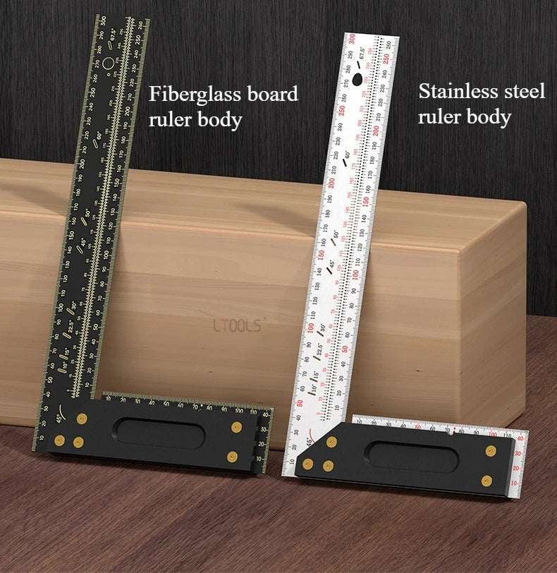 Woodworking Right-angle Marking Ruler Hole Location Multifunctional Stable Angle Marker Durable High Precision Measuring Tools
