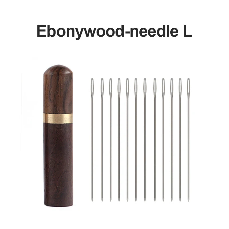 WUTA 1 Pc Durable Needles Storage Case Wooden Box Needles Bottle Sandalwood Needlework Storage Wood Case Toothpick Holder Box