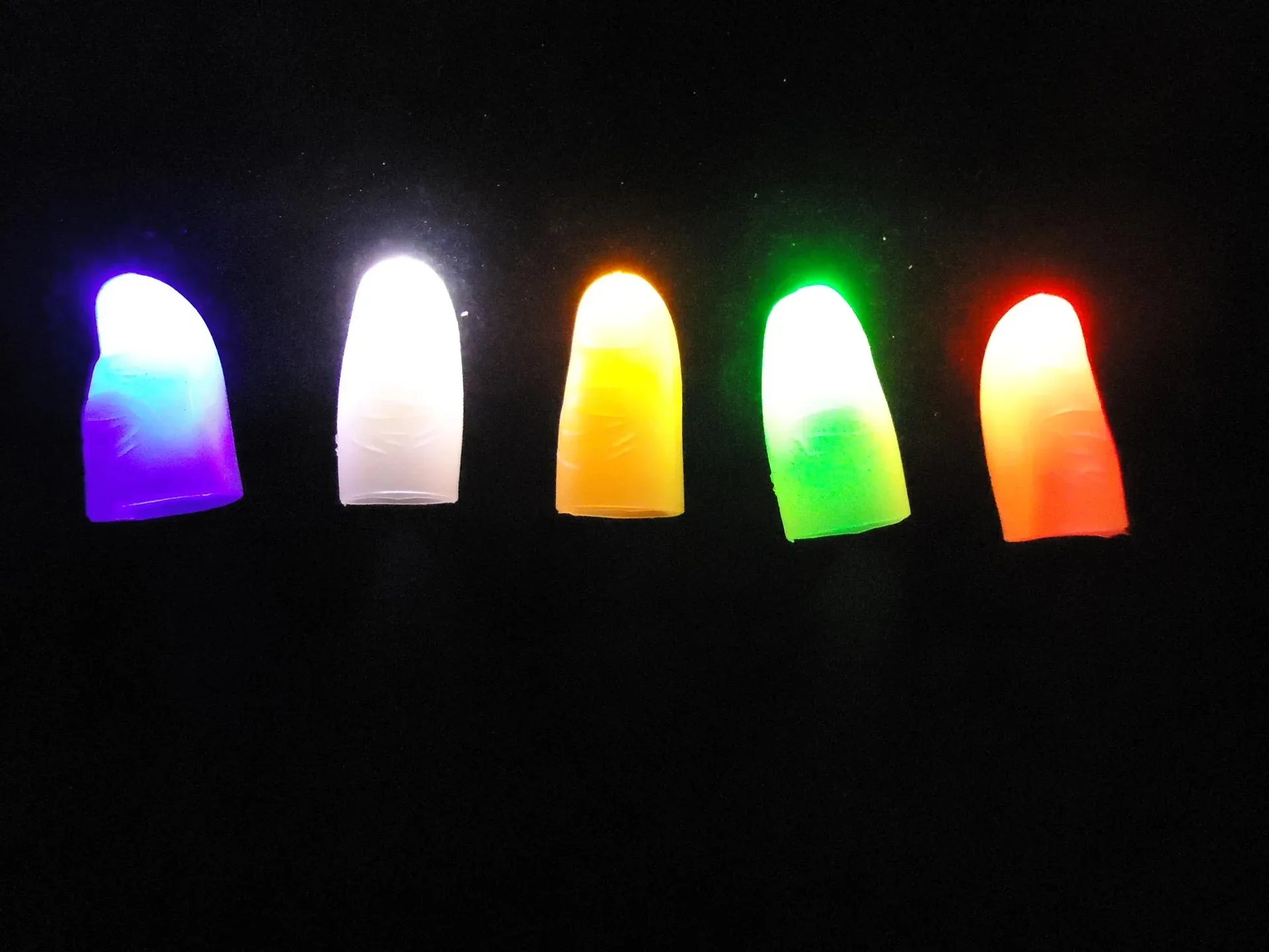 Magic Thumbs Light Toys for Adult Magic Trick Props Blue Light Led Flashing Fingers Halloween Party Toys for Children