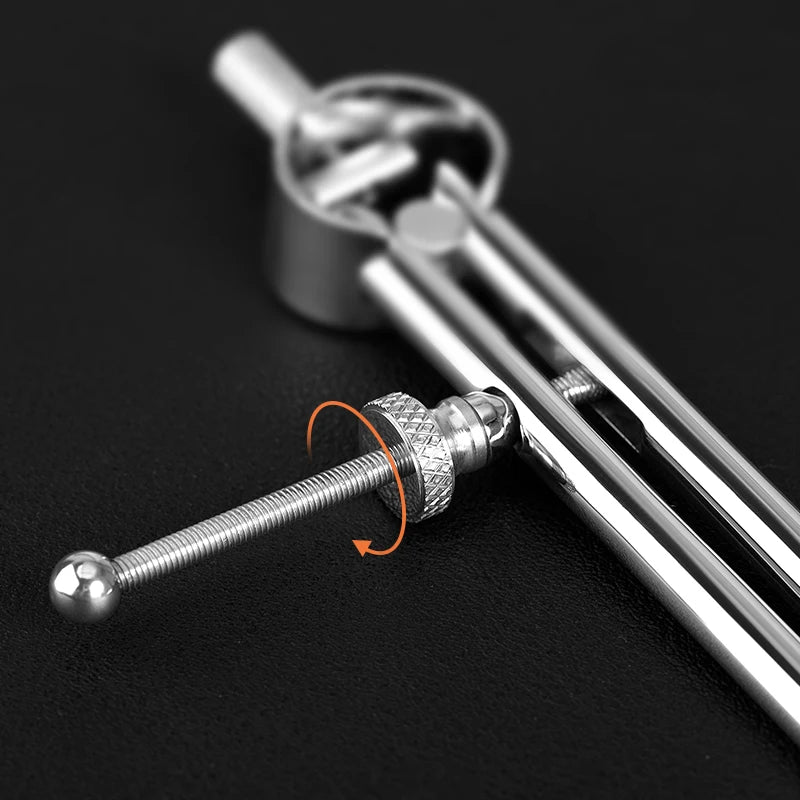 WUTA 304 Stainless Steel Wing Divider Smooth Metal Leather Splitter Spacing Compass Precision Scale for Metal,Wood,Craft,Jewelry